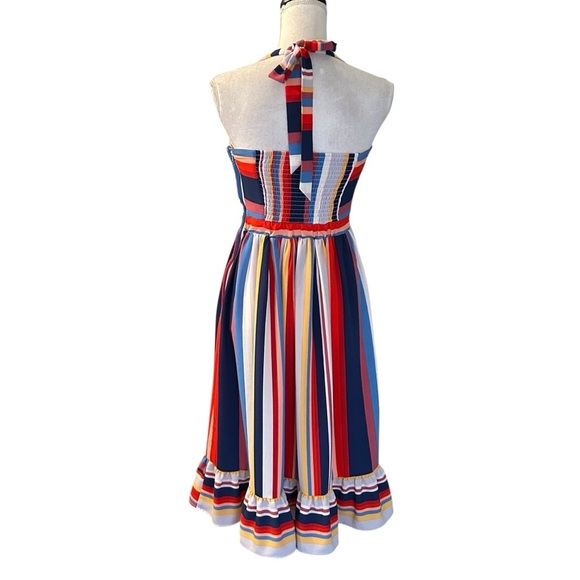 ModCloth frequent piquant striped halter dress Women’s SZ XS in Multicolor - Picture 5 of 9